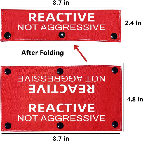 Reactive Not Aggressive Dog Leash Sleeve Wrap, Red Cover for Reactive Dogs, Gift for Dog Owners