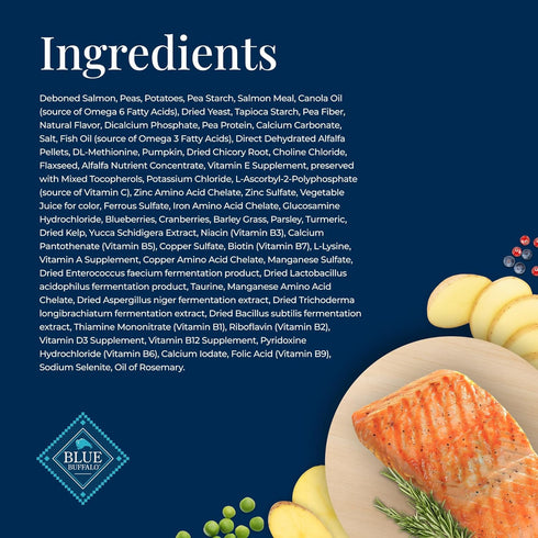 Blue Buffalo Basics Grain-Free Dry Dog Food, Salmon Recipe, Limited Ingredient Diet, 11-lb. Bag for Adult Dogs