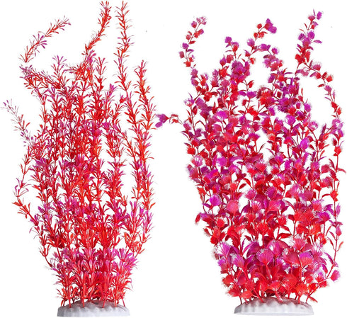 Hamiledyi Aquarium Plastic Plants Aquarium Decor Artificial Fish Tank Plants,Tall Fish Tank
