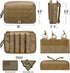WYNEX Molle Admin Pouch of Kangaroo Style, Tactical Utility Tool Pouch with Mag/Zipper Strip Insert Modular EDC Medical