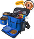 Mobile Dog Gear Week Away Dog Travel Bag (15"x7"x14", Blue) - Airline Approved with 2 Pet Food Storage Containers + 2