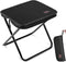MOONCY Portable Stool, 13 Inch Small Folding Stool for Adults, Ultralight Black Camping