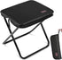 MOONCY Portable Stool, 13 Inch Small Folding Stool for Adults, Ultralight Black Camping