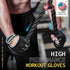 FIGHTECH Workout Gloves for Men and Women, Fingerless Weight Lifting Gloves with Cushioned Palms, Gym Gloves