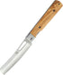 SENBON Japanese Bread Knife - 440A Stainless Steel Pocket Folding Knife, Natural Olive Handle, Serrated Camping Knife