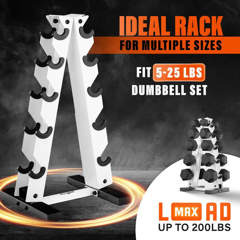 YES4ALL 5 Tier A Frame Dumbbell Rack Stand Only