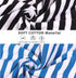 Striped Cotton Dog Shirts by WEONE, Breathable T-Shirt for Small Medium Large Dogs, Black Blue M