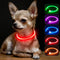 BSEEN Light Up Dog Collar, Rechargeable LED TPU Cuttable Lighted Collar for Small Medium Large Dogs (XS-Red, 40cm)