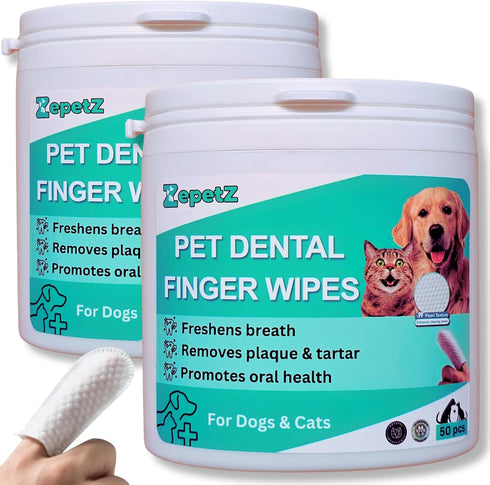 Pet Dental Finger Wipes for Dogs & Cats Dog Tooth Wipes &