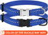 CollarDirect Reflective Dog Collar for Small, Medium, Large Dogs or Puppies, Quick Release Buckle, Blue