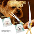 ZAVRIX 7.5 34 440C Professional Dog Grooming Scissors Curved Thinning Shears with Teeth, Pet Chunkers for Dogs & Cats