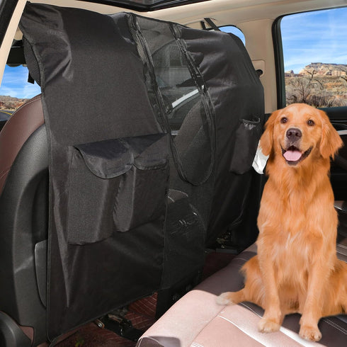 Dog Car Net Barrier for SUVs, Pet Barrier with Adjustable Rope and