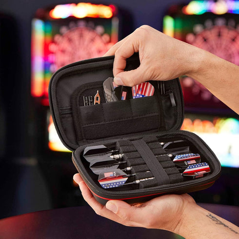 Sentinel 6 Dart Case - Holds Extra Accessories, Tips, Shafts and Flights, Compatible with Steel Tip and Soft Tip Darts,