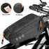 WOTOW Top Tube Bike Bag - Water Resistant Reflective Bicycle Front Frame Bag with Two Side Pockets