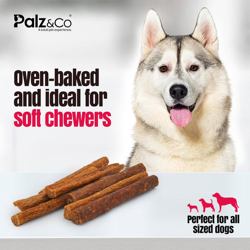 20 Pack Palz&Co Chicken Sausage Dog Treats - of All-Natural Grain-Free Chews for Dogs, Supports Dental Health & Hip