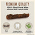 Cadet Gourmet Triple Chews Pork Hide, Sweet Potato, & Duck Dog Treats, Healthy for Small & Large Dogs