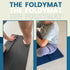 Non-Slip Orthopedic Yoga Mat - Fold-Over Joint Support with Body Alignment Lines - Great for Seniors