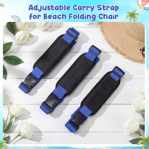 Backpacking Sanwuta Adjustable Beach Chair Carry Strap Camping Chair Straps for Shoulder Folding Beaches Foldable Bikes