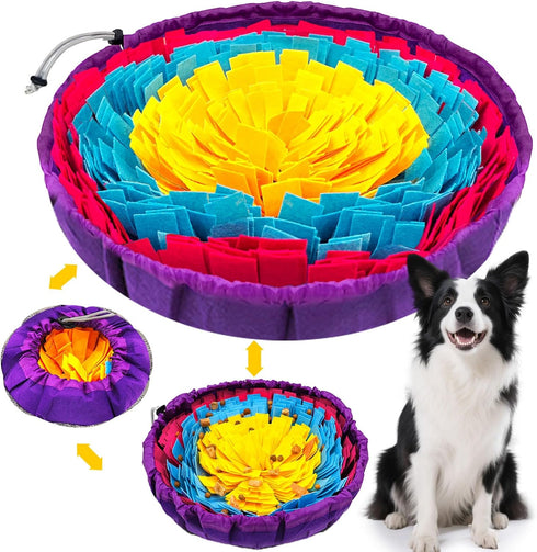 PETCARE Snuffle Mat for Dogs Adjustable Slow Feeder Bowl Interactive Enrichment Puzzle