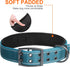 Fida Heavy Duty Dog Collar - Ultra Soft Neoprene Padded, Adjustable Reflective Nylon for Extra-Large Breeds (XL, Blue)