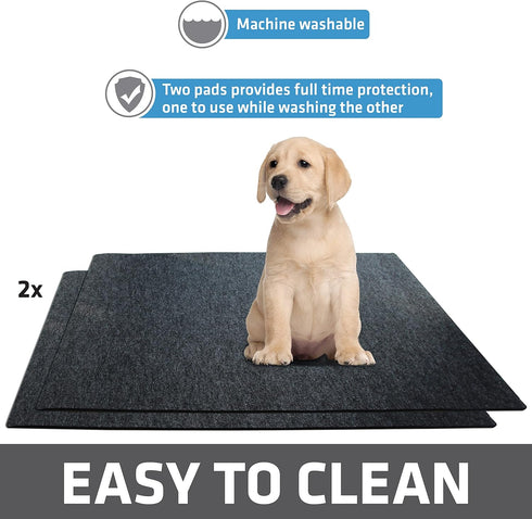 2-Pack (29x36), Drymate Washable Pee Pads for Dogs Waterproof, Absorbent, Slip-Resistant, Reusable Pet Training Potty