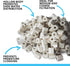 Fluval Pre-Filter Media, Mechanical Filter Media for Aquariums, Ceramic Rings, 26.45 oz., A1470