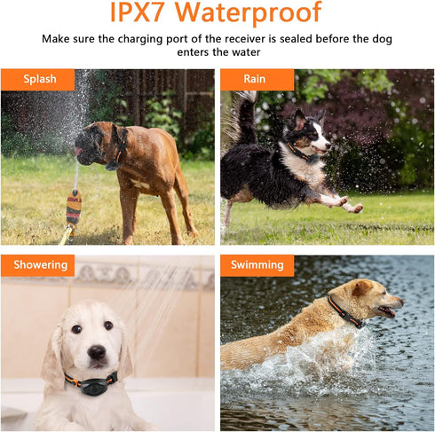 IPX7 Waterproof Dog Training Collar with Remote, 1300ft Range, 3 Training Modes Beep Static Vibration for Small Medium