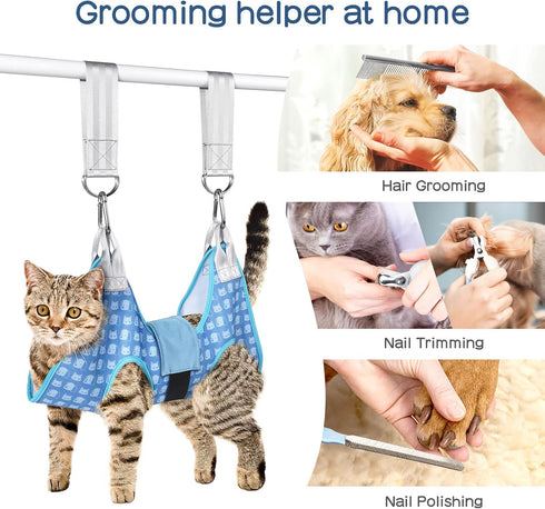 Pet Grooming Hammock for Cats & Dogs, Dog Sling for Nail Clipping/Trimming (X-Small)