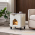 NUROMY Cat House for Indoor Cats Condo,Cat Furniture with Large Area Scratch PadLeather Cat Bed Side Table & Nightstand