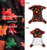 CuteBone Maple Leaf Soft Puppy Pajamas, Cute Dog Pjs Fall Jumpsuit, Large