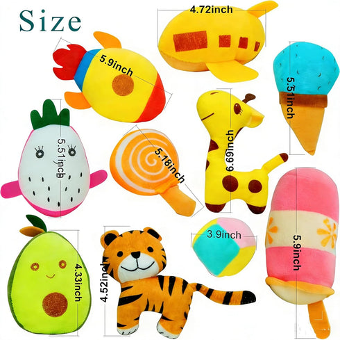 Kyatico 30 Pcs Dog Squeaky Toys, Cute Plush Small Dog Toys with Squeakers,Interactive Puppy Chew Toys for Small Medium
