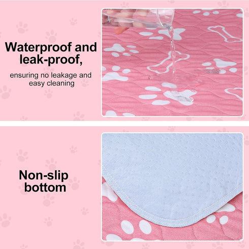 4 Pack 36" 41" BEAUTYZOO Washable Pee Pads for Dogs, Reusable Puppy Pads for Potty Training, Waterproof Super Absorbent