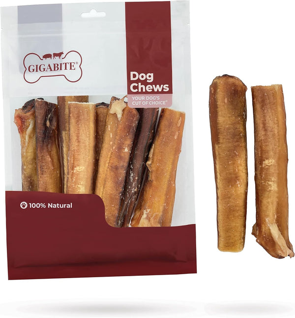 GigaBite Bully Sticks for Dogs All Natural Beef Pizzle Dog Chews, Odor
