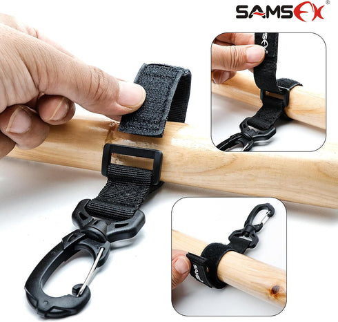 SAMSFX Adjustable Kayak Paddle Holder, Paddle Board Accessories, Inflatable Boat Paddle Storage, 4PCS Pack