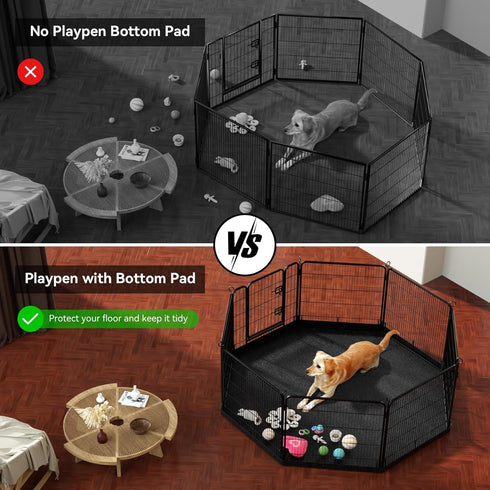 8 24 Inch PJYuCien Dog Playpen Bottom Pad(Only Bottom Pad, No Playpen)- Stabilize the Dog Play Pen, Easy to Clean