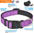 Reflective Dog Collar Padded with Soft Neoprene, Breathable Adjustable Nylon Collars for Small Medium Large Dogs