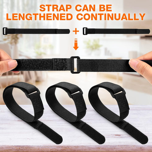 HESTYA 12 Pieces Adjustable Bike Rack Straps, 26 Inches Cinch Straps for Transporting Bicycles
