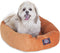 Majestic Pet 24 Inch Micro Velvet Calming Dog Bed - Washable Cozy Soft Round Bed with Spine for Head Support, Fluffy