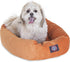 Majestic Pet 24 Inch Micro Velvet Calming Dog Bed - Washable Cozy Soft Round Bed with Spine for Head Support, Fluffy
