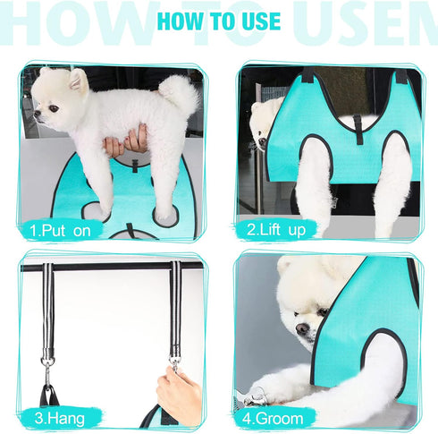 Cat Grooming Hammock - Upgrade Dog Grooming Harness for Nail Trimming (XS 15lb)