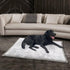 Portable Outdoor Dog Bed, Rollup Travel Mat with Carry Handles, Super Soft Crate Pad for Large Dogs, 42”x28”, Grey