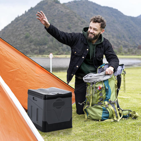 ZENFUN Portable Camping Toilet, Foldable Toilet for Adults, Porta Potty with Thick Black Garbage Bag for Outdoor