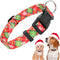 Dogs Christmas Collar - Red Plaid Snowflake-Themed Adjustable Puppy Collar for Small Dogs, Pet Decorative Collar
