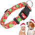 Dogs Christmas Collar - Red Plaid Snowflake-Themed Adjustable Puppy Collar for Small Dogs, Pet Decorative Collar