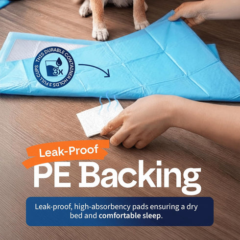 50-Count, 24x24 Healqu Puppy Pads - - Advanced Leakproof Technology for Housebreaking & Training - Ultra Absorbent