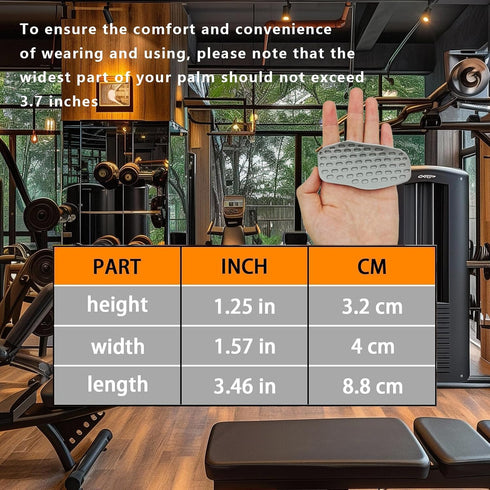 GRSECPO Weight Lifting Deadlift Rows-Rubber Anti-Slip Ergonomic Lifting Gloves for Men and Women Training Palm