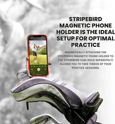 Original Magnetic Golf Cart Phone Holder - Neodymium N52 Magnets Cell Phone Mount for iPhone, Samsung & Others