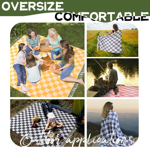 Summer Large Picnic Blanket Outdoor Law Park Grass Patio Mat Manta Para Soft Car Travel Essentials Road Trip Vacation