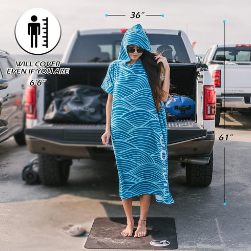 Swimming Malo'o Mehana Changing Poncho - Cotton - Great for After Surfing