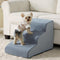 Dog Stairs for Small Dogs, 3-Steps Ramp for Bed and Couch, Non-Slip Bottom, Highly Supportive Foam, Dog Steps for Cats